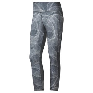 Legginsy Damskie Reebok Running 3/4 Szare PL 70KGNJZ